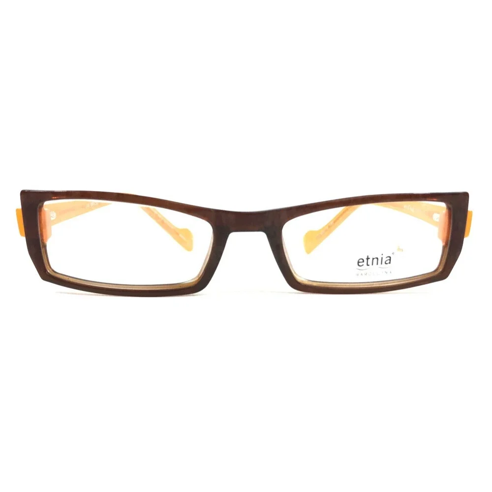 Etnia Barcelona Eyeglasses Frames MYKONOS col.BR/OG Brown Orange 50-18-135